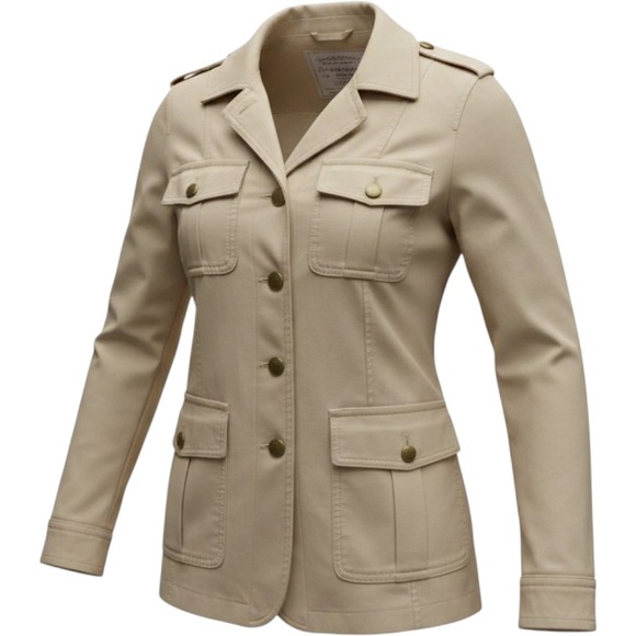 Banana Republic Jackets & Blazers - Banana Republic Heritage Safari Jacket Khaki Tan Cotton Field Blazer 417077-01 6
